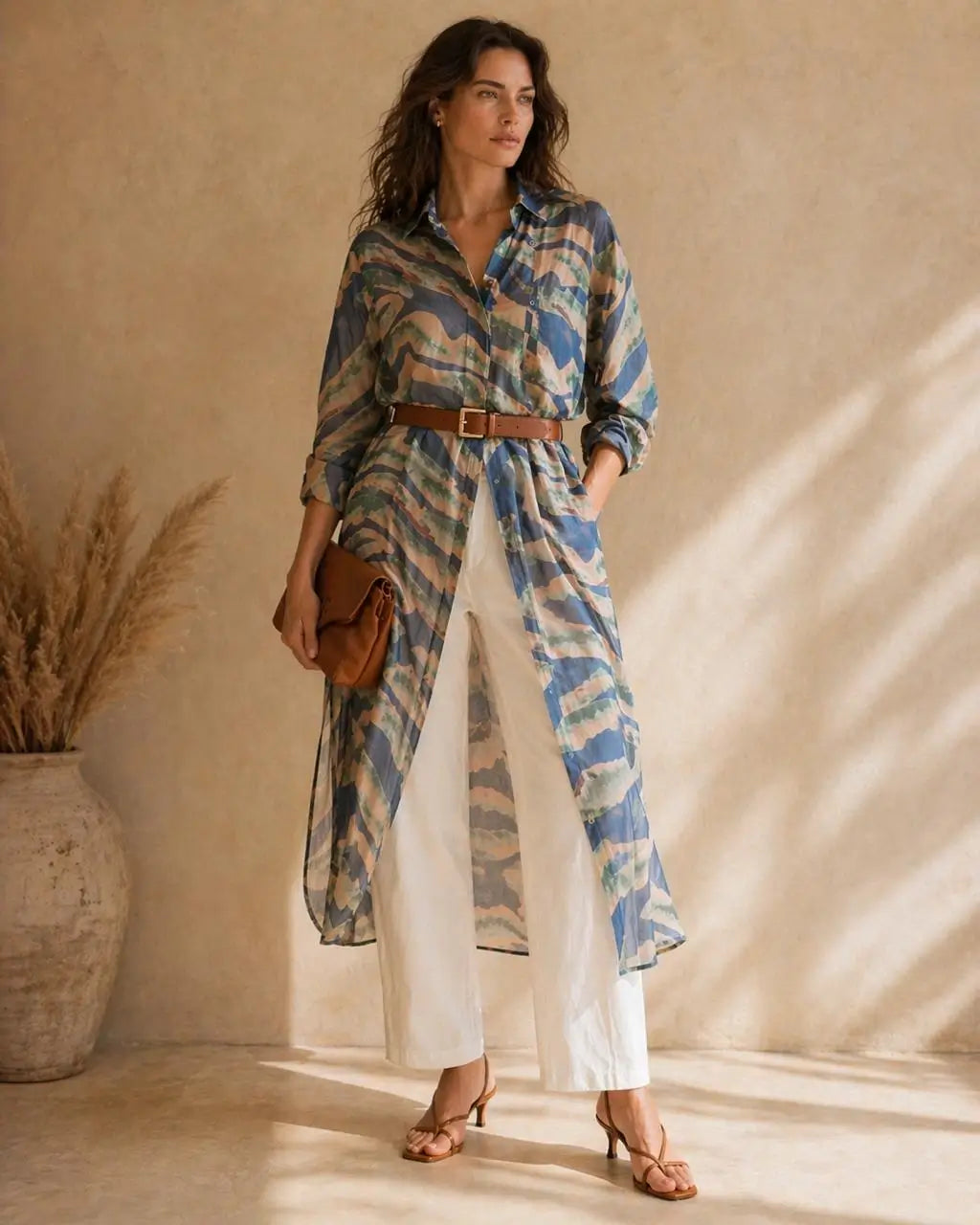 Silk Shirt Dress