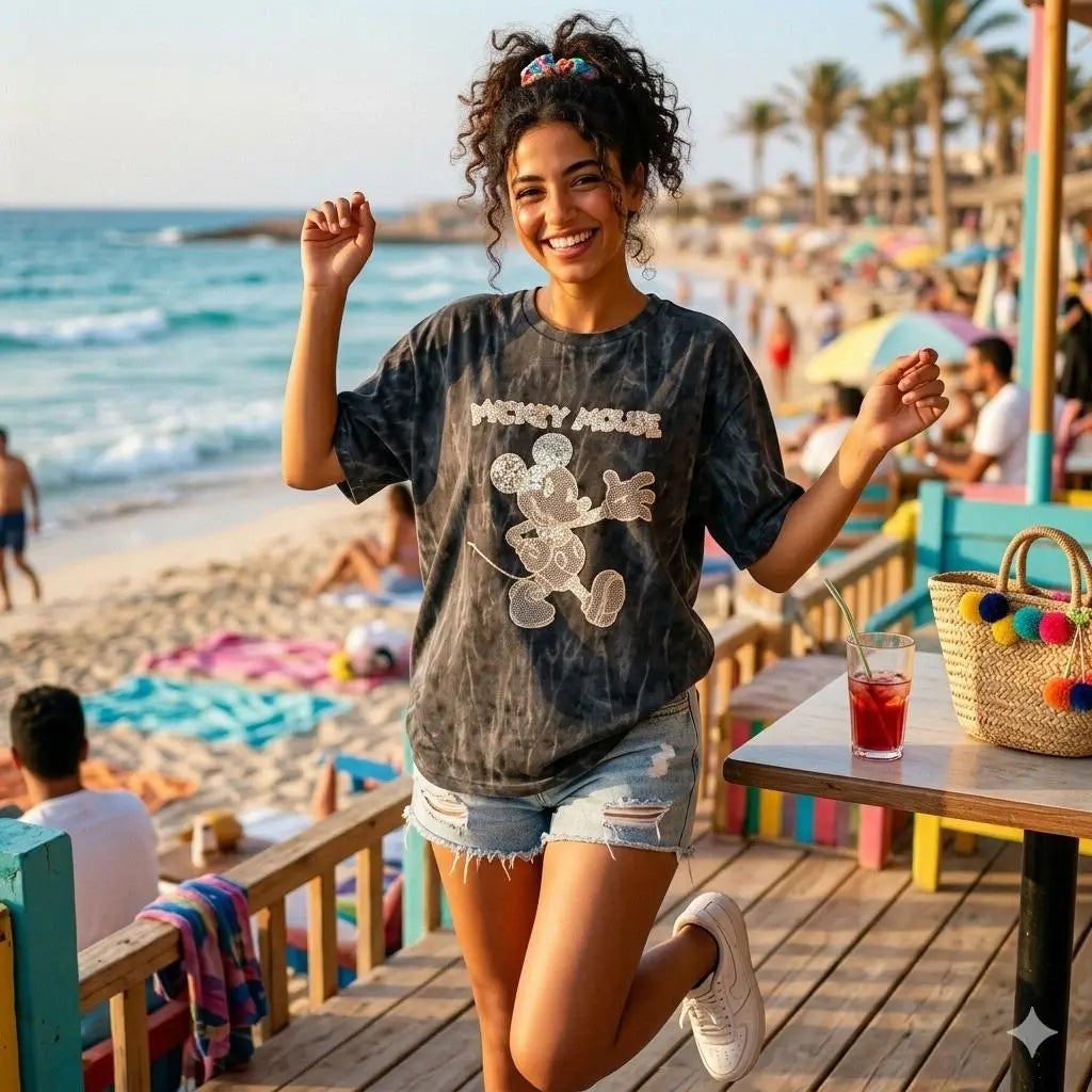 Cotton Mickey Mouse Graphic T-Shirt