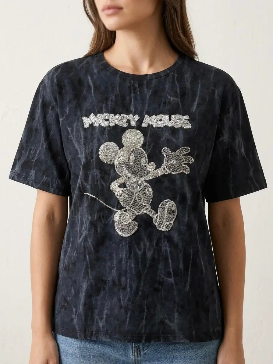 Cotton Mickey Mouse Graphic T-Shirt
