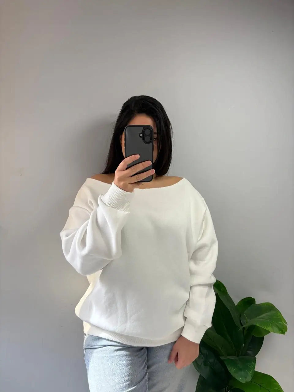 off-shoulder hoodie