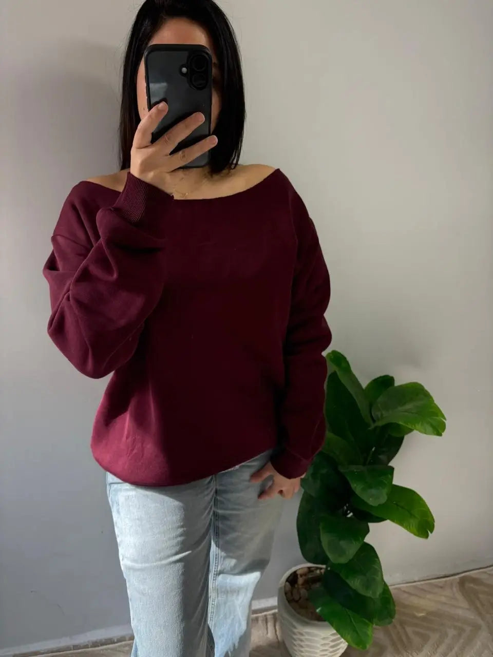 off-shoulder hoodie