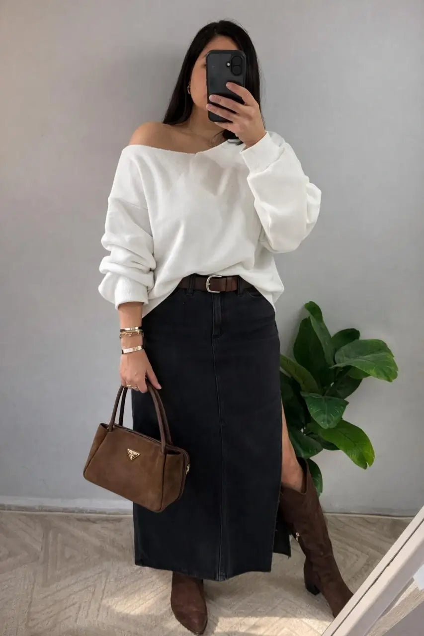 off-shoulder hoodie