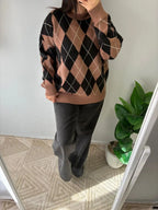 Argyle Knit Pullover