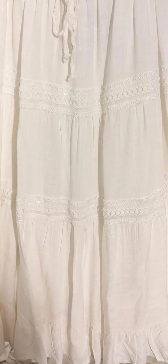 Linen maxi skirt