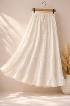 Linen maxi skirt