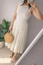 Linen maxi skirt