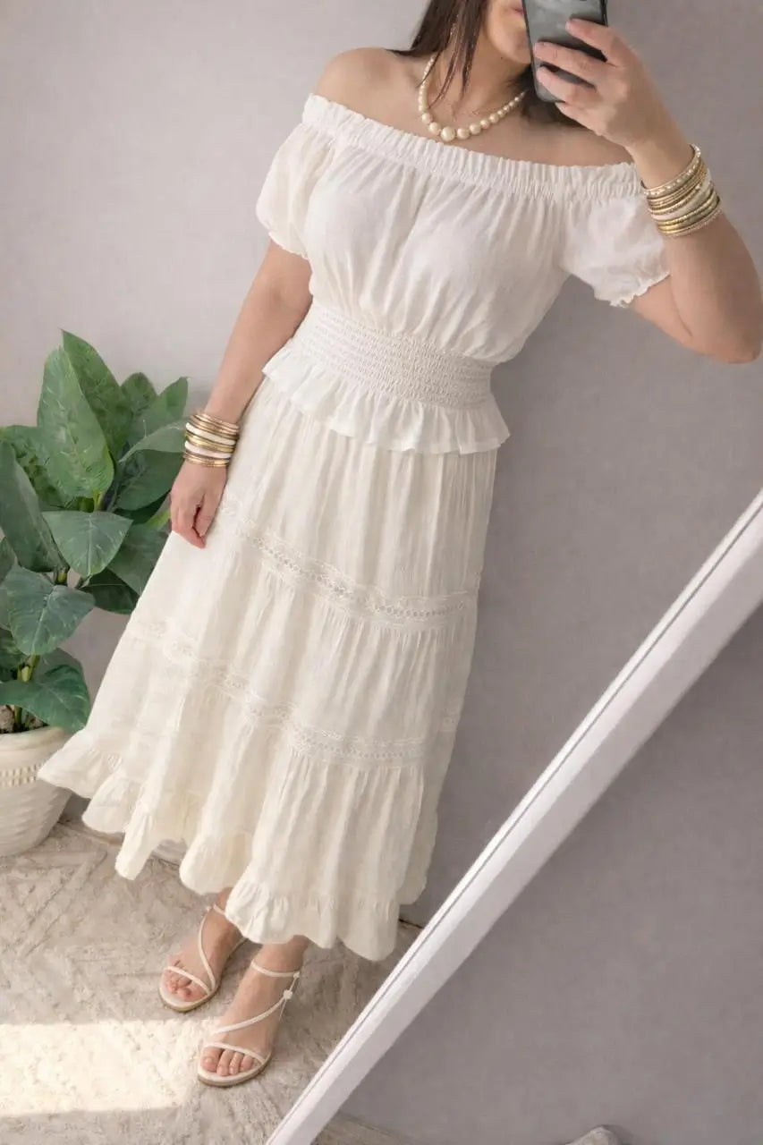 Linen maxi skirt