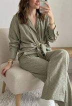 linen suit