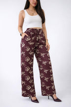 Linen Burgundy Bloom