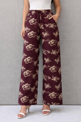 Linen Burgundy Bloom