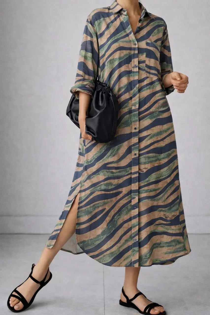 Silk Shirt Dress