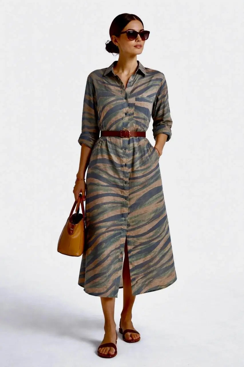 Silk Shirt Dress