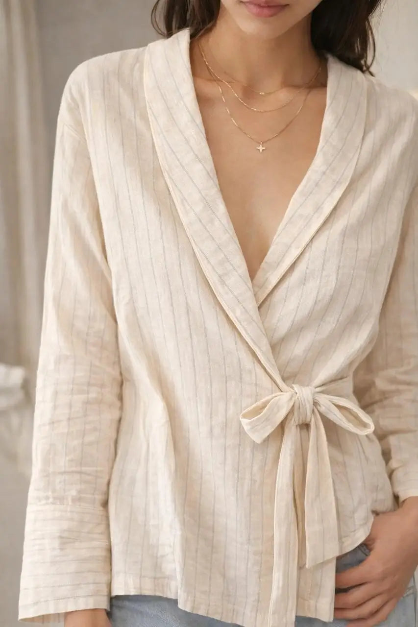 Pure Linen Summer Blouse