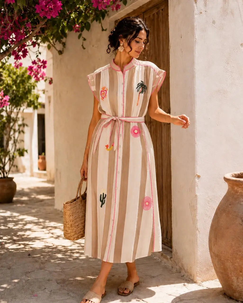 Sunset Bloom Dress -(plus size )