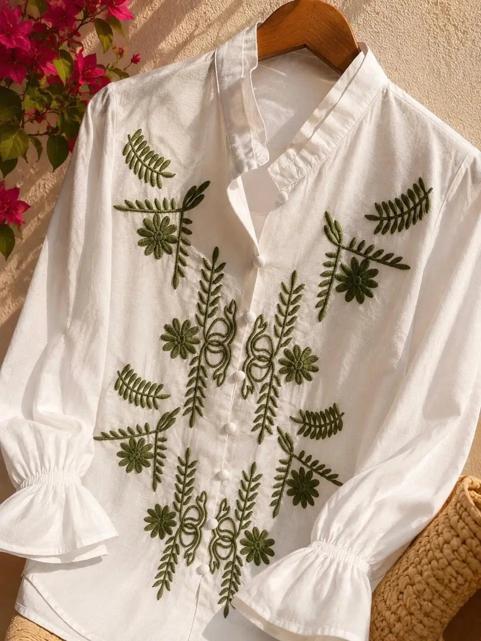 Handmade Linen Boho Blouse