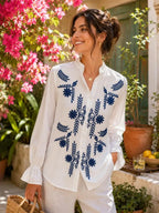Handmade Linen Boho Blouse