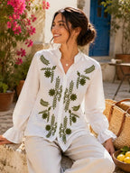 Handmade Linen Boho Blouse