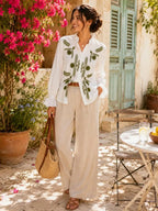 Handmade Linen Boho Blouse