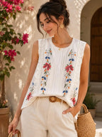 Handmade Linen Boho Blouse