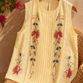 Handmade Linen Boho Blouse