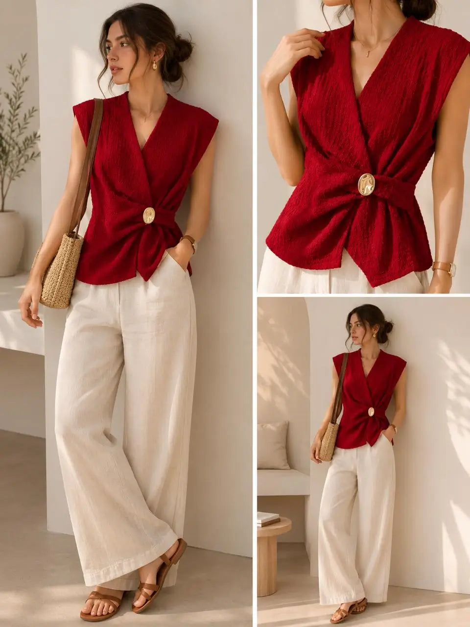 Bubble Crepe Blouse