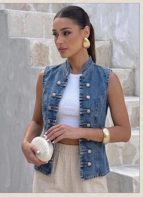 Luxury Denim Vest