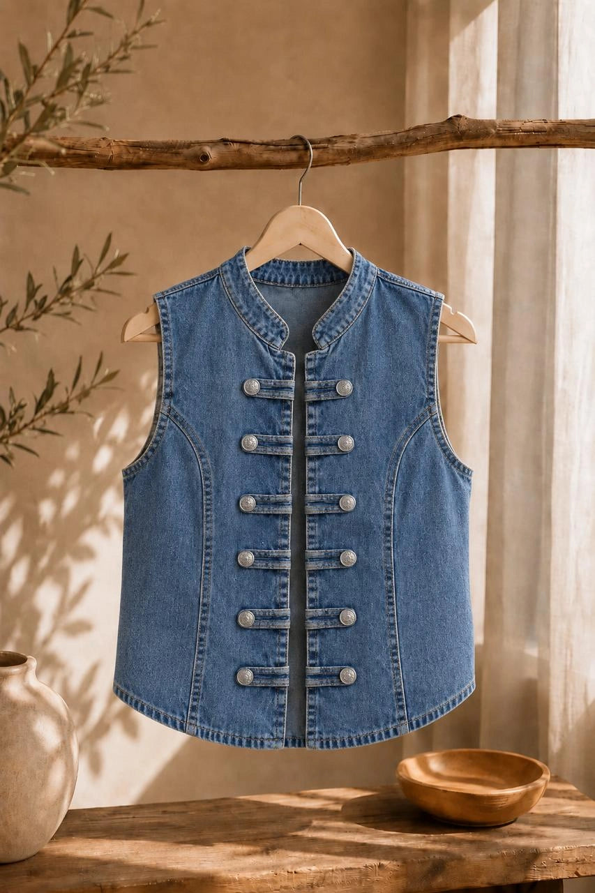 Luxury Denim Vest