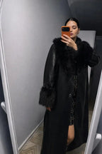 Leather elegance coat