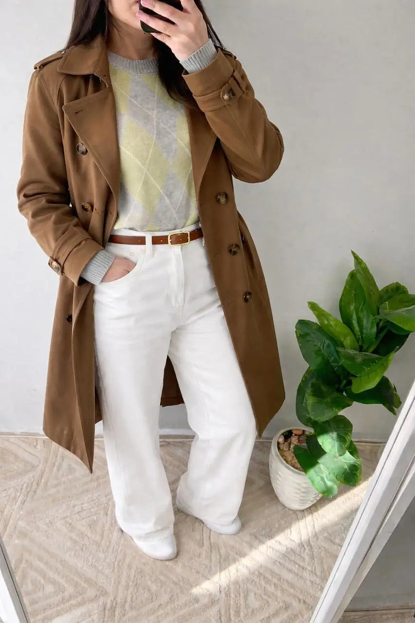 Argyle Knit Pullover