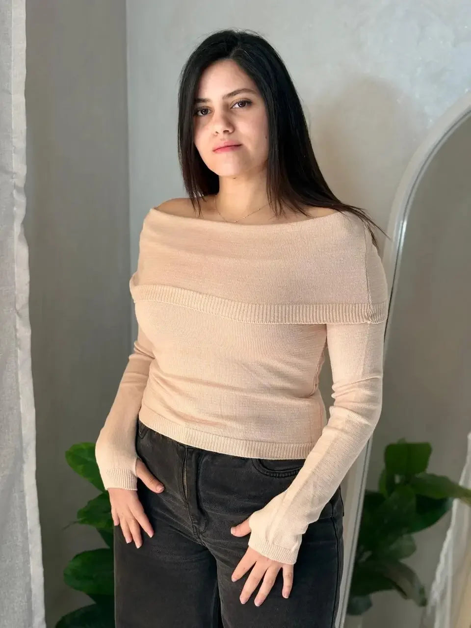 Off-Shoulder Pullover