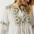 Embroidered Linen Blouse