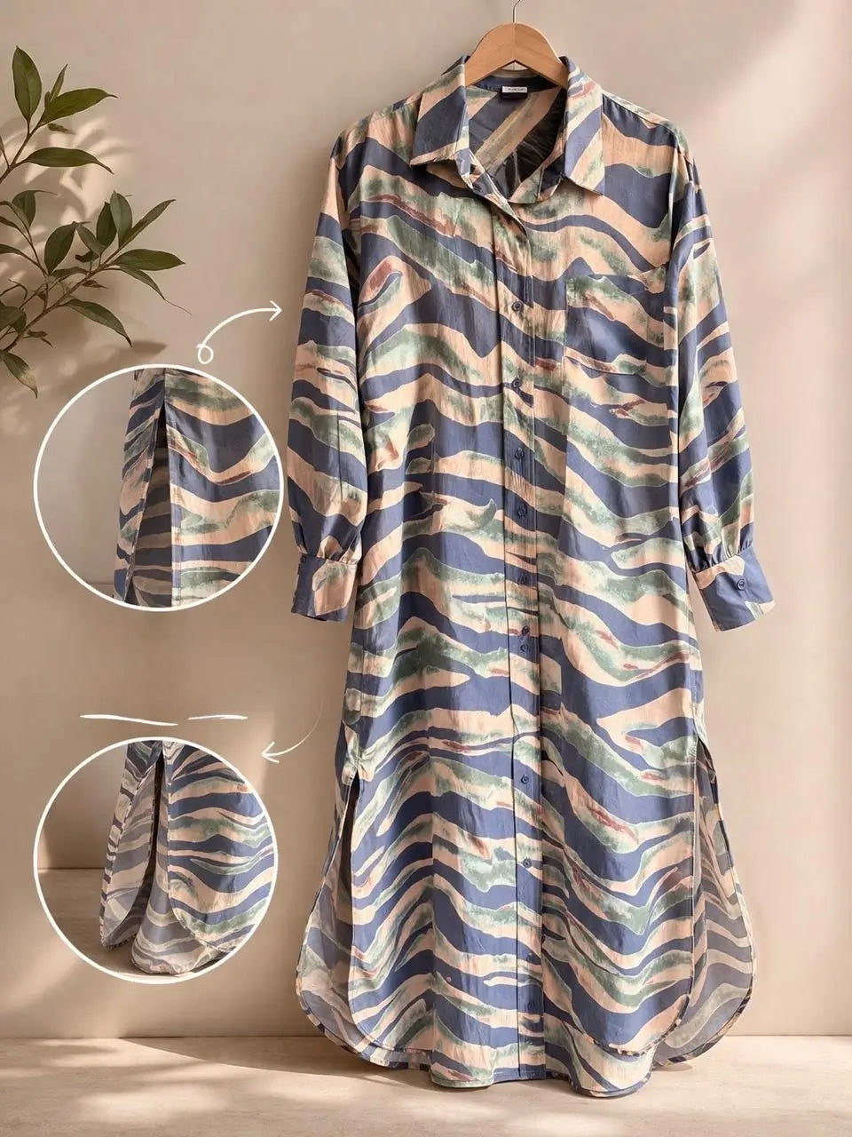 Silk Shirt Dress