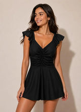 Elegant Ruffle Swim Dress