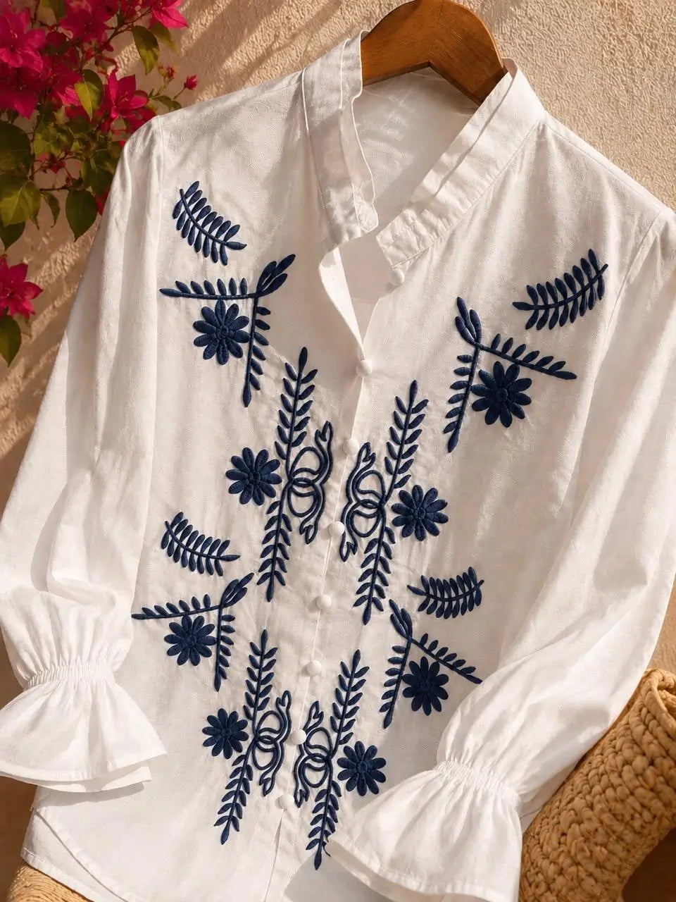 Handmade Linen Boho Blouse