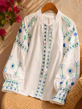 Handmade Linen Boho Blouse