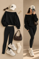 off-shoulder hoodie